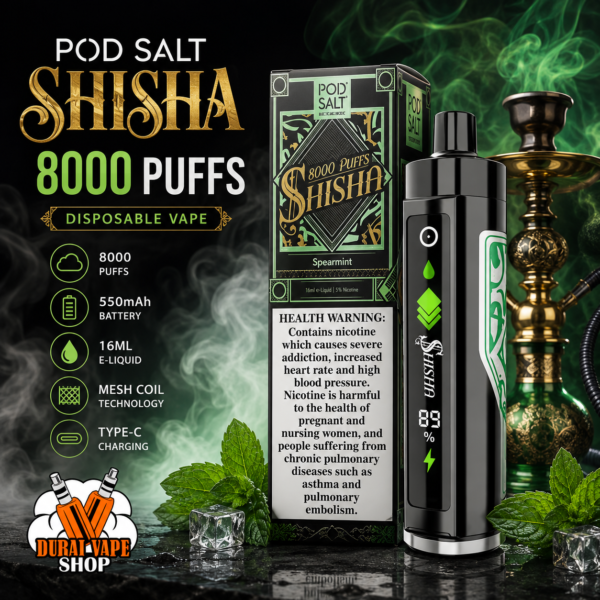 POD SALT SHISHA 8000 Puffs Disposable Vape